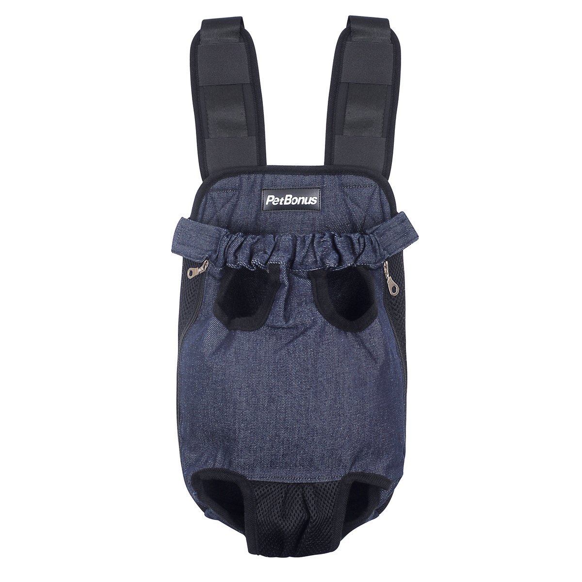 Denim Front Kangaroo Pouch Dog Carrier(Blue) petbonus