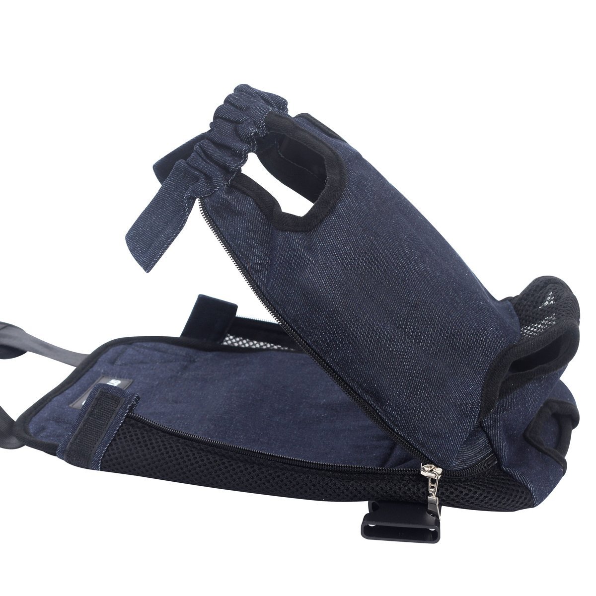 Denim Front Kangaroo Pouch Dog Carrier(Blue) petbonus